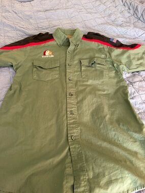 Trail Life USA Olive Green Button-Up Shirt Trail Leader Men’s Medium